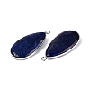 Dyed Natural Lapis Lazuli Pendants G-Q606-91P-2