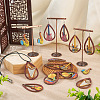 40Pcs 10 Styles Printed Wood Pendants Sets WOOD-TA0001-77-8