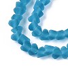 Frosted Transparent Glass Beads Strands GLAA-N016-4mm-28-4