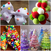 400Pcs 4 Colors Polyester Pom Pom Balls DIY-SC0031-37A-7