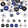 22Pcs 11 Style Alloy Crystal Rhinestone Pendants FIND-TA0002-66-9