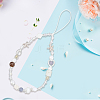 Alloy Acrylic Imitation Pearl Phone Hand Strap Chains HJEW-WH20019-18-7