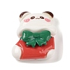 Christmas Panda Theme Opaque Resin Decoden Cabochons RESI-S397-02C-1