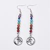 Alloy Dangle Earrings EJEW-F183-03-1