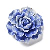 Synthetic Shell Dyed Carved Flower Connector Charms SHEL-D081-01D-1