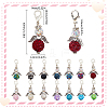 Angel Resin Rhinestone Pendant Locking Stitch Markers HJEW-SC00088-2