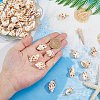 70Pcs Copper Wire Wrapped Natural Spiral Shell Pendants PALLOY-FH00100-3