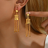 Chain Tassel Star Fashion Alloy Hoop Earrings GS7643-1