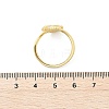 Brass Micro Pave Clear Cubic Zirconia Cuff Rings for Women RJEW-A061-01G-4