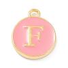 Golden Plated Alloy Enamel Charms ENAM-Q437-14F-1