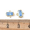 Brass Pave Cubic Zirconia Connector Charms KK-F892-53G-03-3