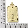 Brass Micro Pave Cubic Zirconia Pendants with Enamel KK-H458-05G-01-3