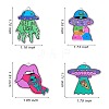 16Pcs 4 Style Alien Theme Colorful Acrylic Pendants FIND-SZ0002-97-2