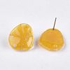 Resin Stud Earring Findings CRES-S362-014B-02-2