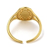 Oval with Virgin Mary Brass Open Cuff Rings for Women RJEW-Z050-08G-3