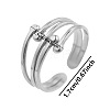 Non-Tarnish Geometric Minimalist Hollow 304 Stainless Steel Cuff Rings YN6074-1-1