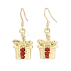 Christmas Theme Alloy Rhinestone Dangle Earrings EJEW-JE06627-04-2