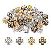 ARRICRAFT 40Pcs 4 Colors Alloy Crystal Rhinestone Beads ALRI-AR0001-08-1