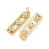 Brass Micro Pave Cubic Zirconia Pendants KK-Z146-30G-2
