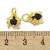 Rack Plating Brass Micro Pave Cubic Zirconia Spider Charms ZIRC-I065-02F-3