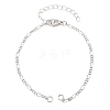 Brass Figaro Chain Bracelet Making KK-CBADBBF-06P-1