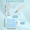 30Pcs 925 Sterling Silver Curved Tube Beads STER-BC0001-79-2