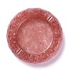 Resin with Natural Rose Quartz Chip Stones Ashtray DJEW-F015-06H-1