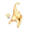 304 Stainless Steel Lapel Pin Backs for Clothes STAS-T070-09G-3