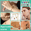 18Pcs 9 Colors Brass Glass Charms KK-PH0012-47P-5