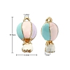 30Pcs 3 Colors Alloy Enamel Pendants ENAM-CJ0002-38-2