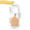 Wooden Keychain AJEW-WH0471-144-2