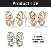 12Pc 2 Colors Iron Rhinestone Buttons FIND-FH0016-79-2