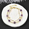Natural Amethyst Bracelets BJEW-D330-01G-05-1