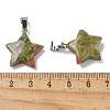 Natural Unakite Pendants G-B127-12P-12-3