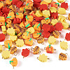 100Pcs Autumn Theme Handmade Polymer Clay Connector Charms PALLOY-TAC0251-2