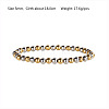 Hip-pop Style Waterproof Stainless Steel Beads Stretch Bracelets for Women Men CT0530-2-1