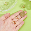 4Pcs Brass Screw Carabiner Lock Charms KK-DC0004-91-3