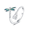 Brass Enamel Cuff Open Rings WG9C057-01-2
