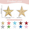 40Pcs 10 Colors Computerized Embroidery Cloth Self Adhesive Patches PATC-HY0001-68-2