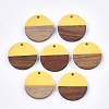 Resin & Walnut Wood Pendants RESI-S358-02D-14-1