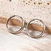 201 Stainless Steel Hoop Earrings EJEW-P304-15A-P-1
