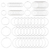 168Pcs 7 Styles 316L Surgical Stainless Steel Hoop Earring Findings STAS-TA0002-82-2