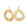 Brass Stud Earrings KK-K294-31G-1