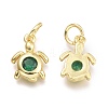 Brass Micro Pave Cubic Zirconia Pendants LS-KK-P187-12E-G-2