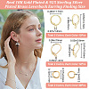 24 Pairs 4 Style Brass Leverback Earring Findings DIY-CN0002-60-2