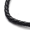 Braided Round Imitation Leather Bracelets Making BJEW-H610-03G-09-3