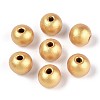 Spray Painted Round Natural Schima Wood Beads WOOD-A018-12mm-01-1