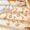   6 Pairs 3 Style Shell & Starfish Steel Asymmetrical Earrings with ABS Imitation Pearl Beaded EJEW-PH0001-15-5