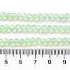 Baking Paint Transparent Glass Beads Strands X-DGLA-A034-J4MM-D02-4