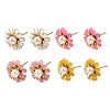 Brass Enamel Stud Earrings KK-CBA8324-27G-2